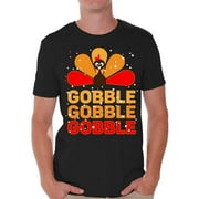 Awkward Styles Thanksgiving T-Shirt Gobble Turkey T Shirts for Men
